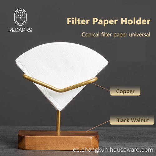 Soporte de filtro de papel desechable para estante de filtro de café V60